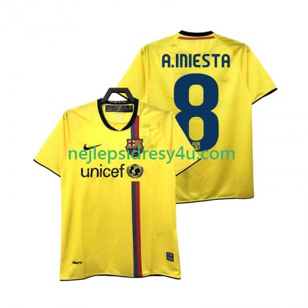 Fotbalový Dres FC Barcelona A INIESTA 8 2008 2009 Retro Venkovní